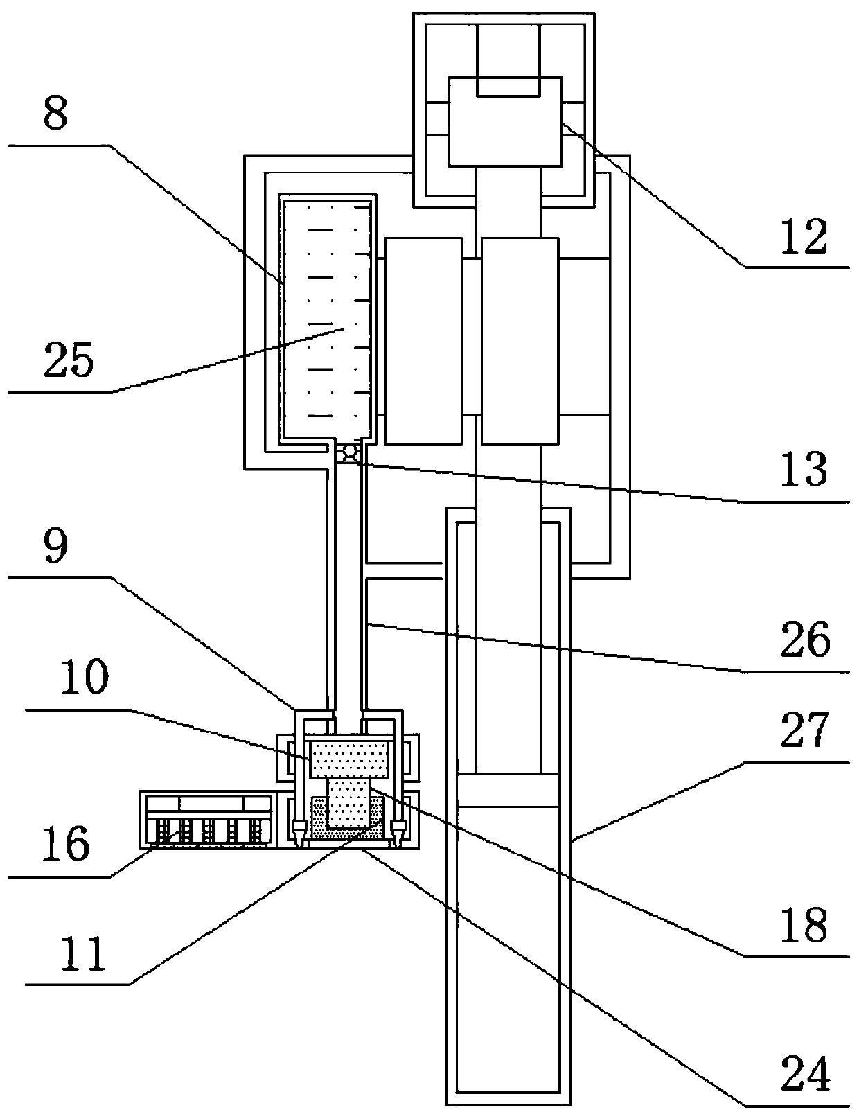 An ultrasonic drilling device with fiber laser lamp