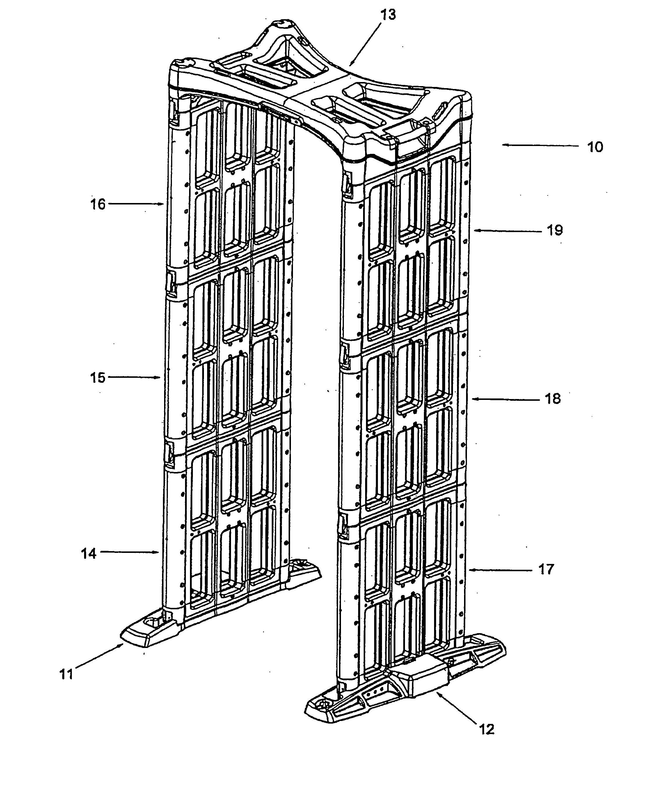 Systems and methods for a portable walk-through metal detector