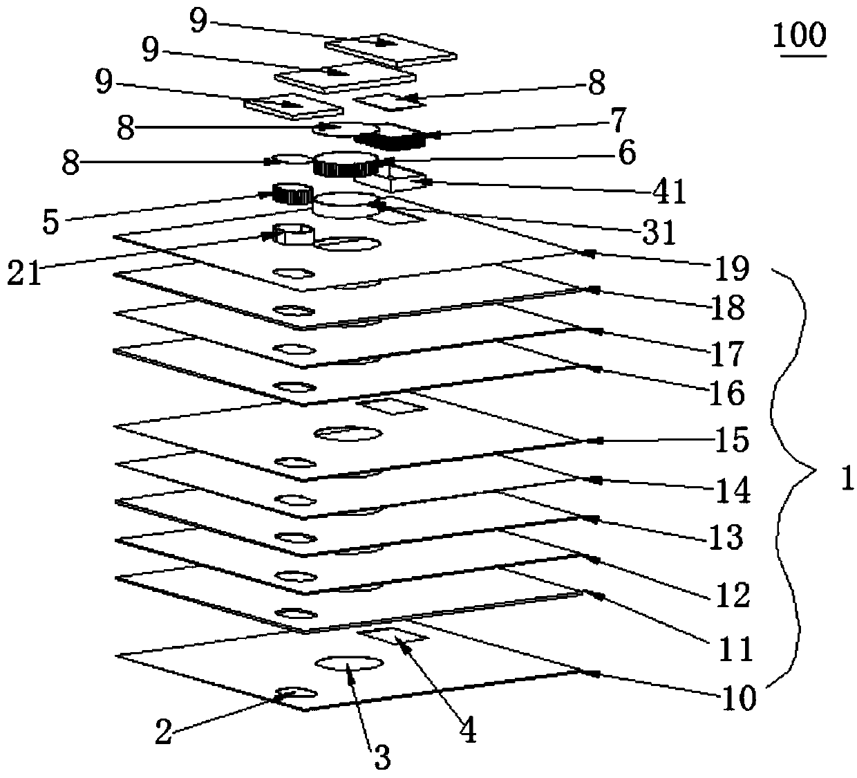 PCB metal hole copper-embedded structure and processing technology thereof