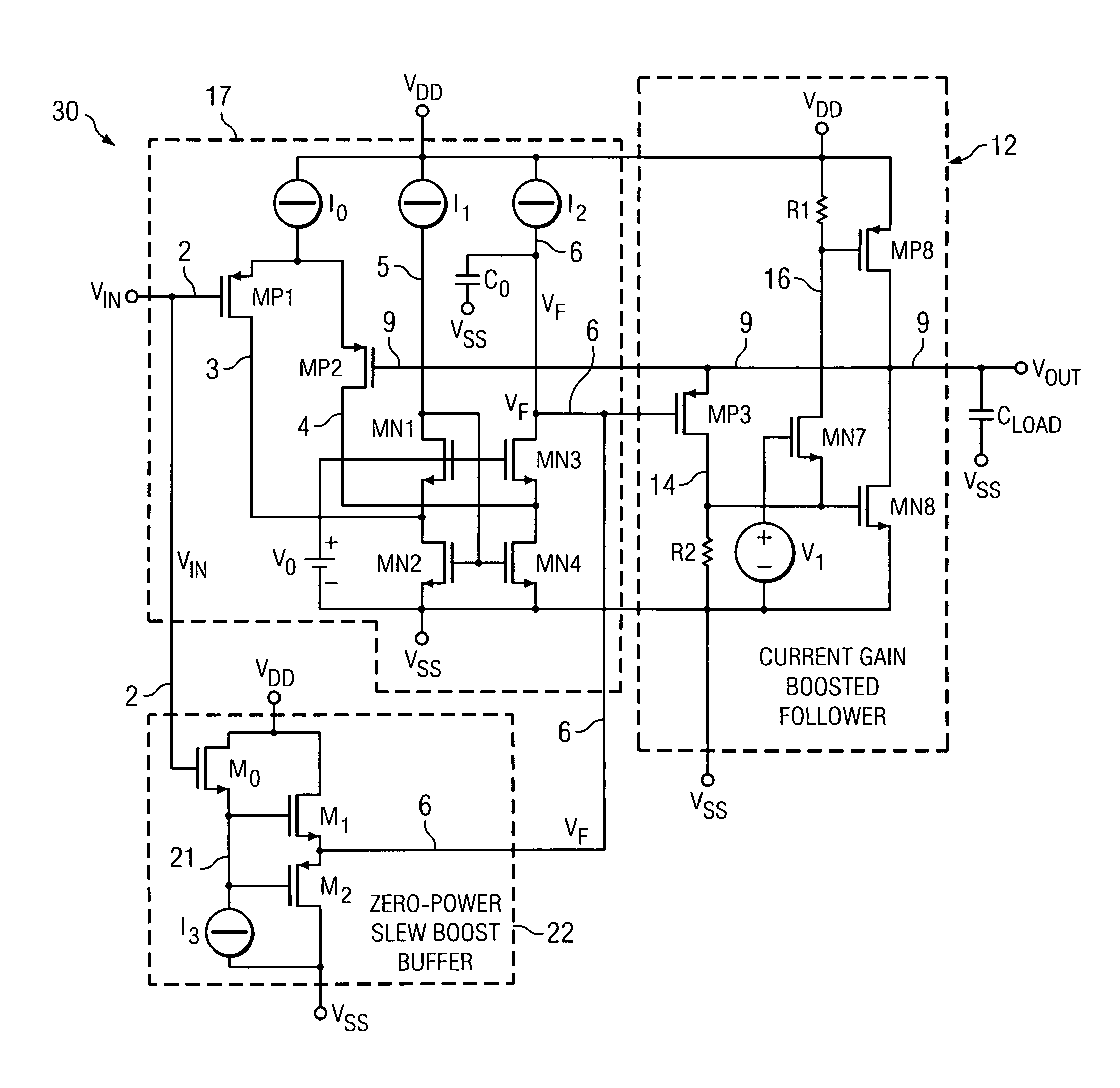 Fast-settling precision voltage follower circuit and method