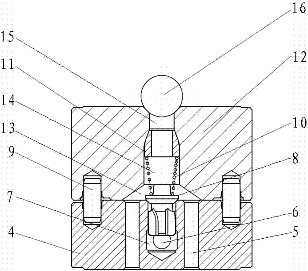 High-pressure common rail pump and oil inlet and outlet valve module for same