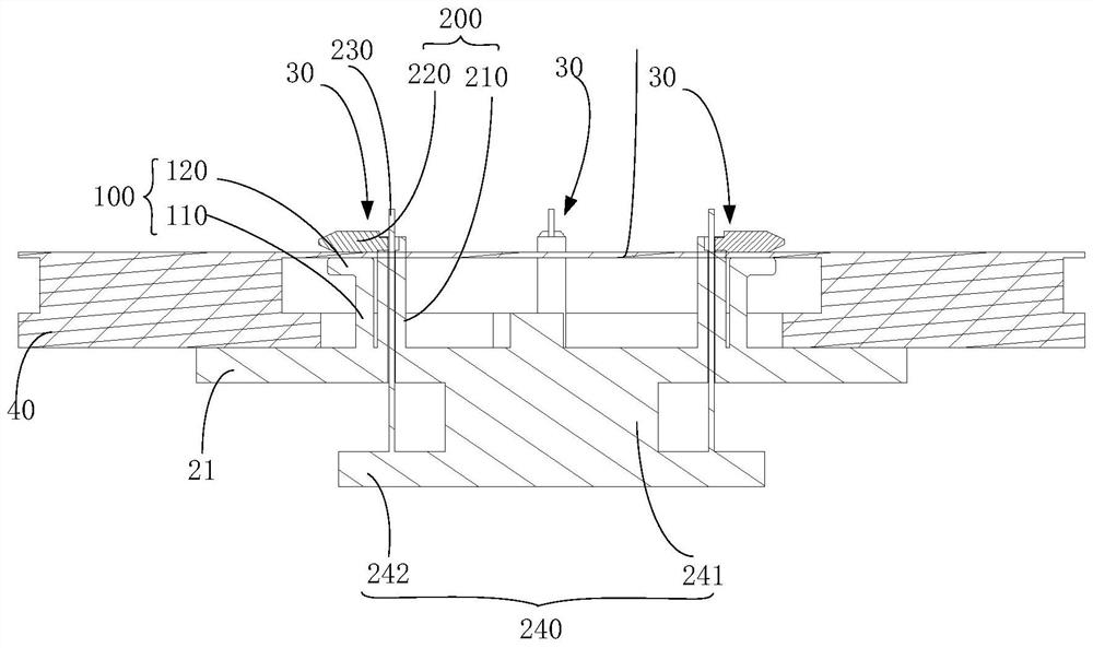 A fixed structure and display brightness detection device