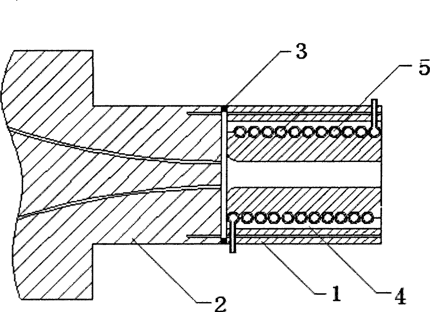 Extrusion cooling method of pipe production line