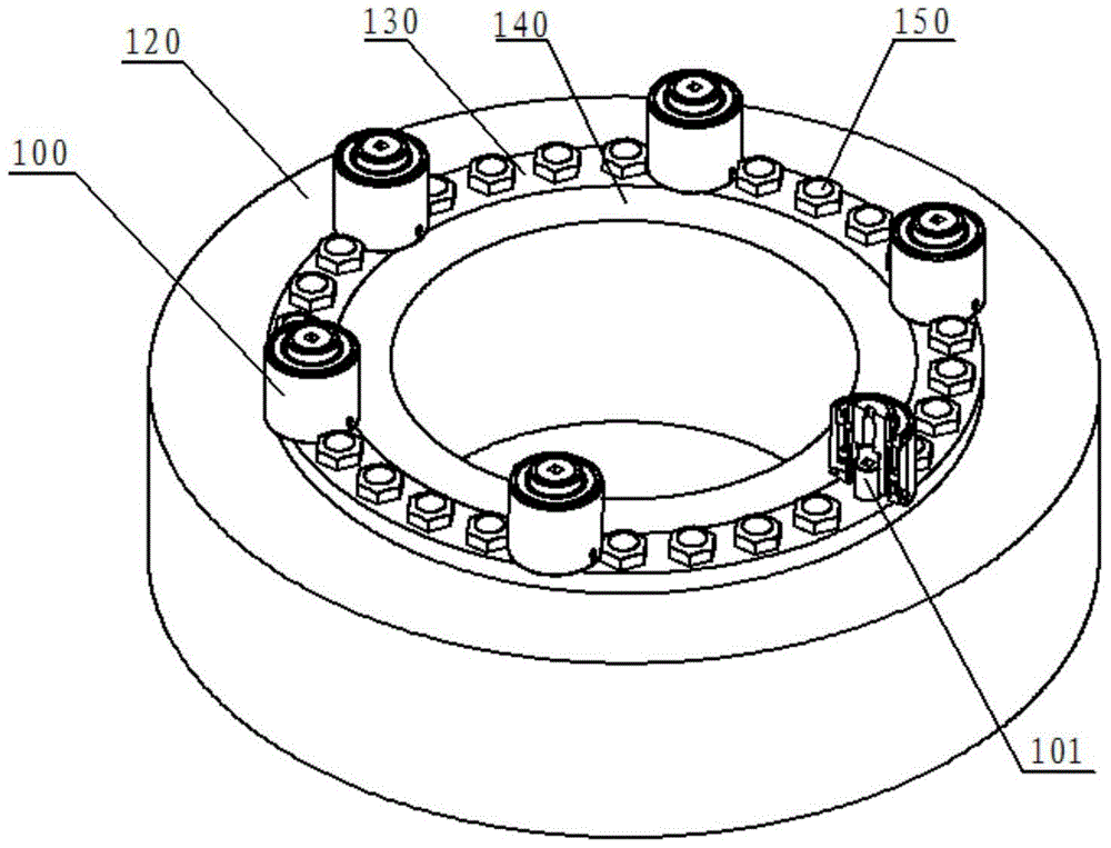 A locking disc assembly pre-positioning device and assembly method