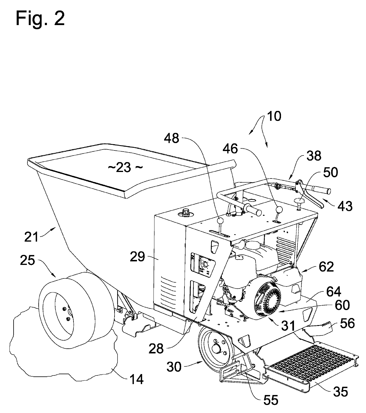 Steering responsive speed-controlled buggy