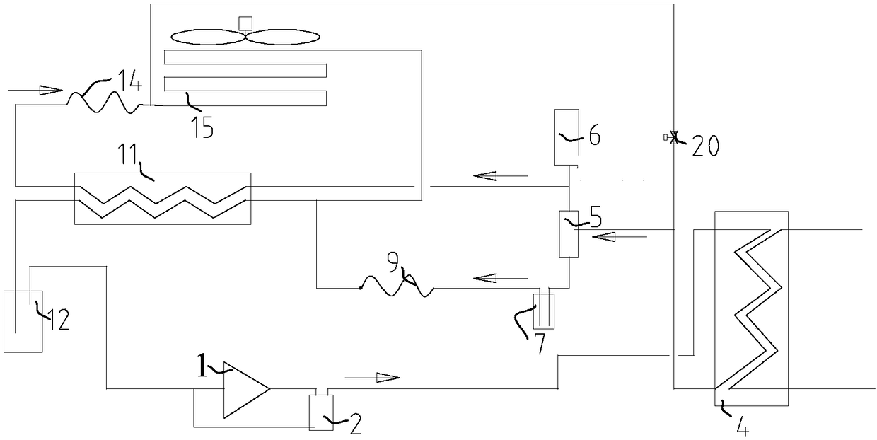 Self-overlapping low-environment-temperature air source heat pump system