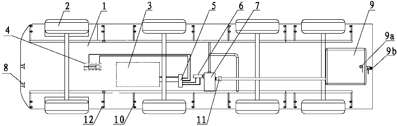 Dumper with travel spray dust suppression device