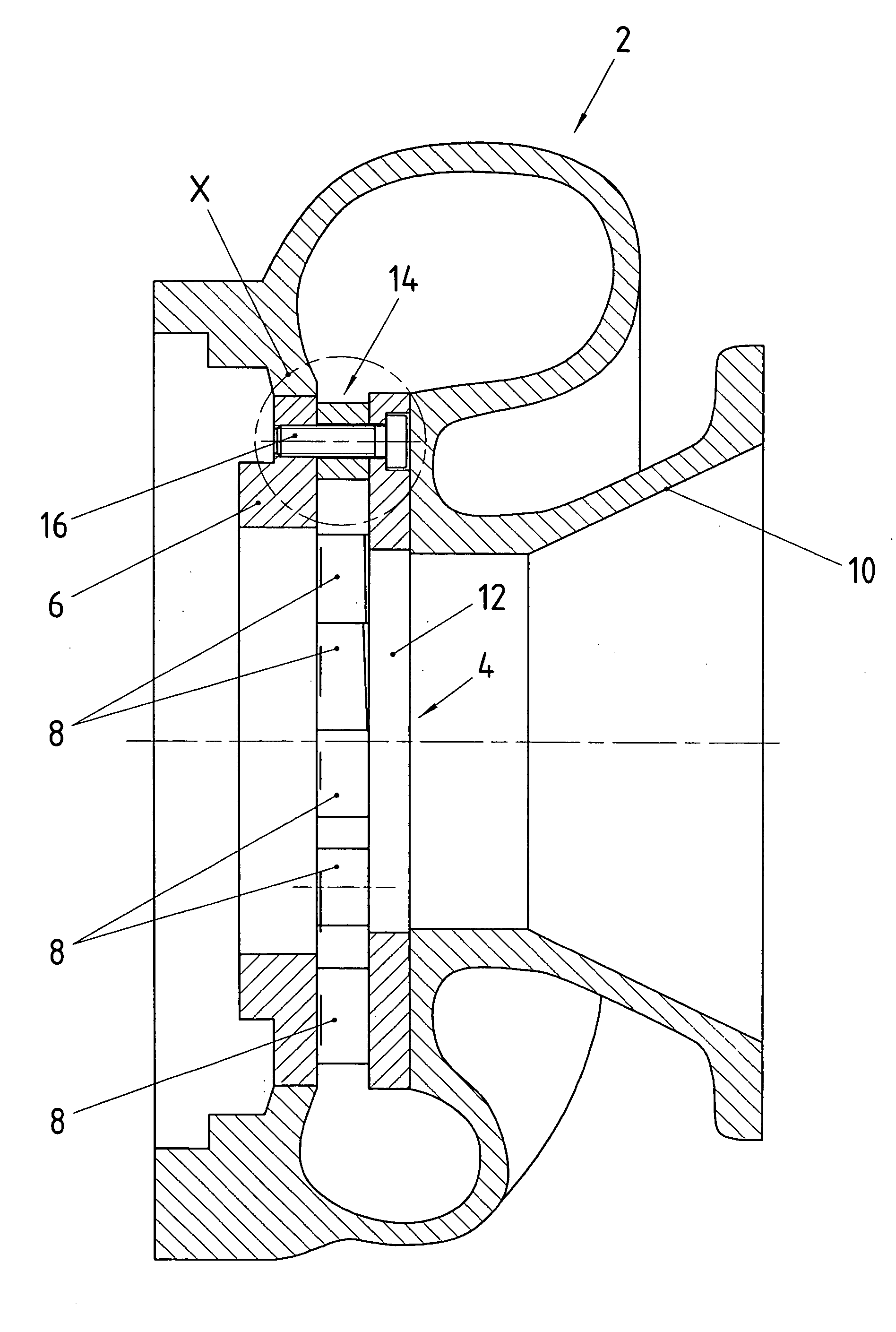 Turbine housing of an exhaust gas turbocharger with a variable turbine geometry
