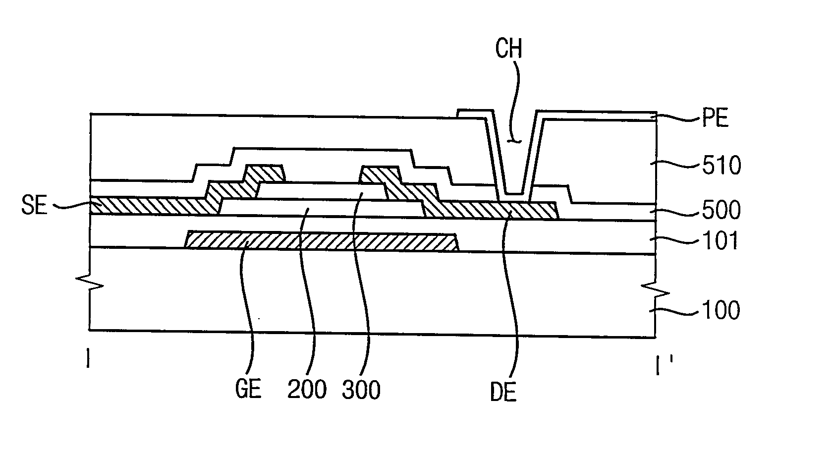 Thin film transistor, display substrate and method of manufacturing a thin film transistor