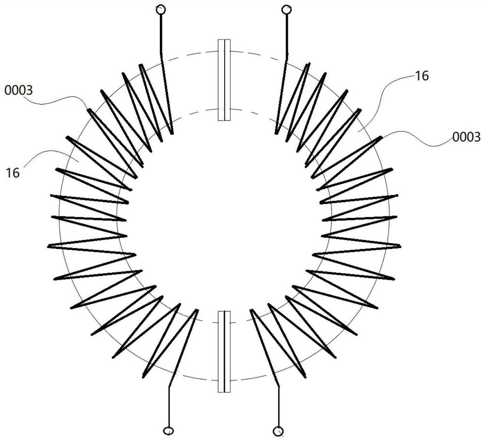 Winding system of combined annular transformer and working method