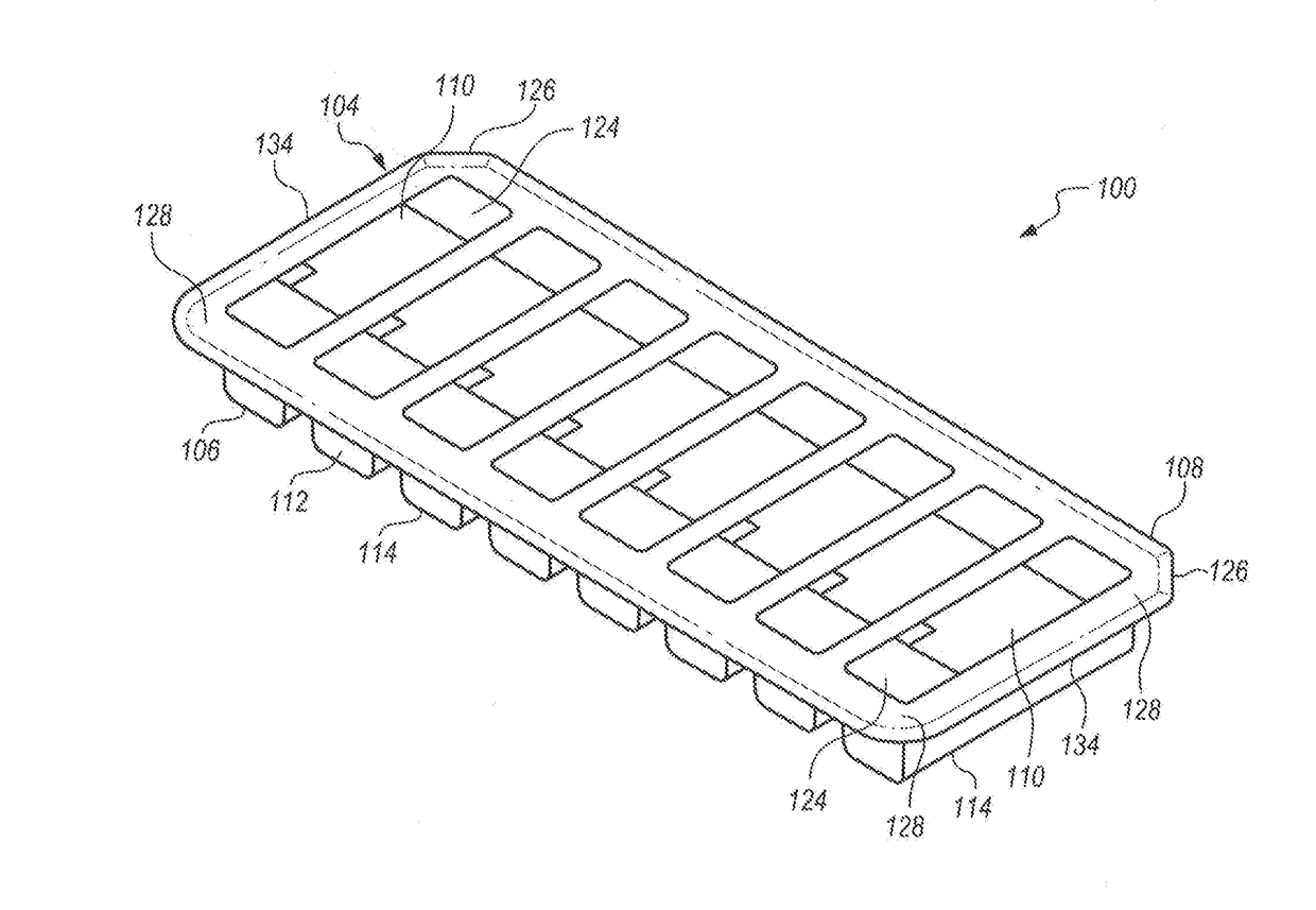 Enclosed measured food storage freezer tray for infants