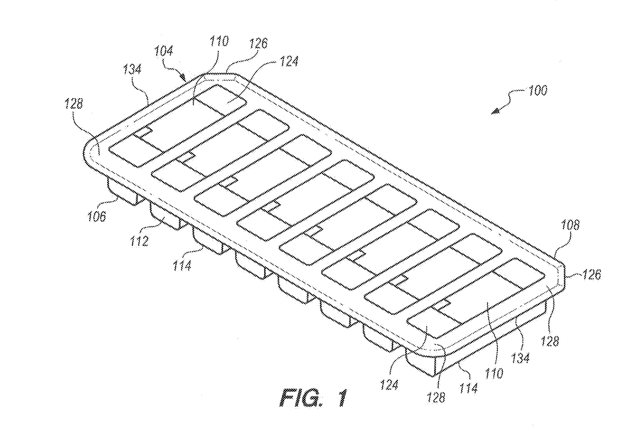 Enclosed measured food storage freezer tray for infants