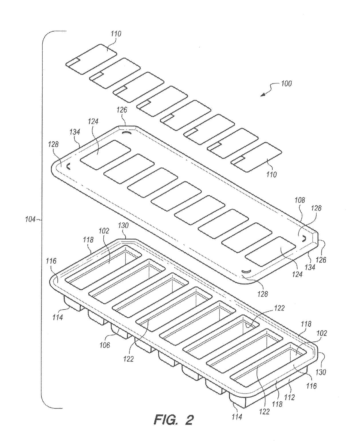 Enclosed measured food storage freezer tray for infants