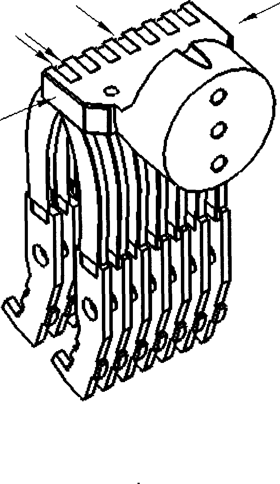 Dynamic-contact braided-line cold press of circuit breaker