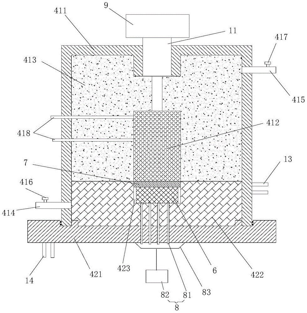 Ultra-high temperature heat-insulating property testing device and method