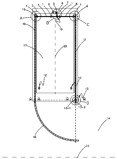 A lower table forward rotation device and control method