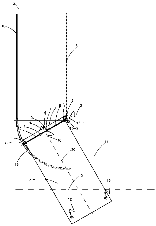 A lower table forward rotation device and control method