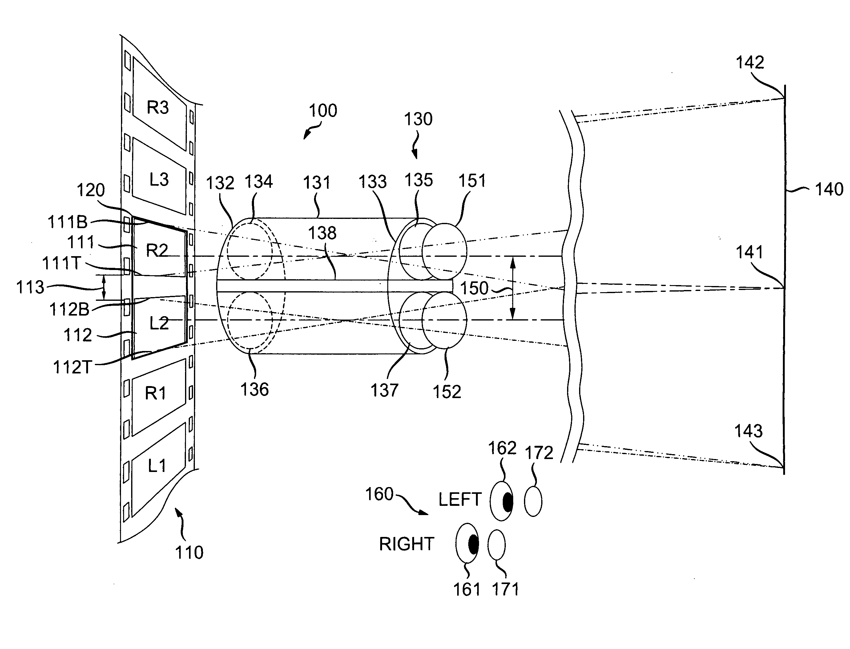 Method for crosstalk correction for three-dimensional (3D) projection