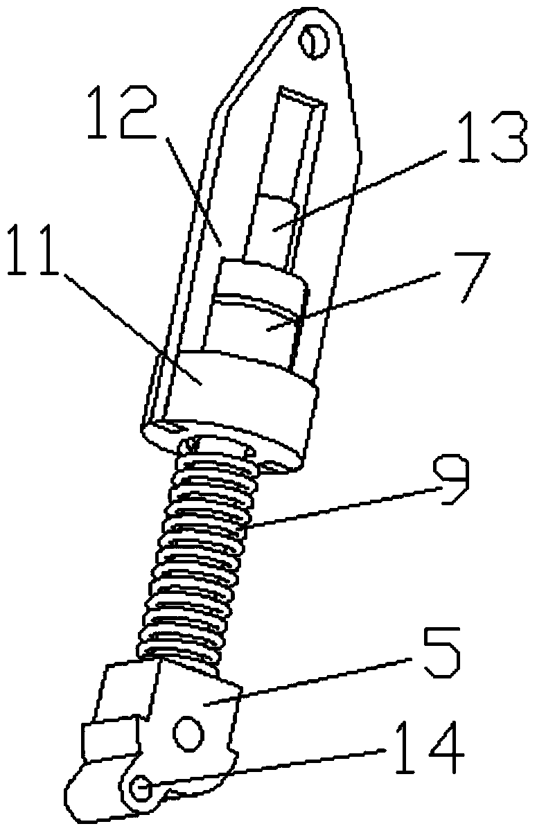 Quadruped robot leg with elastic four-rod mechanism