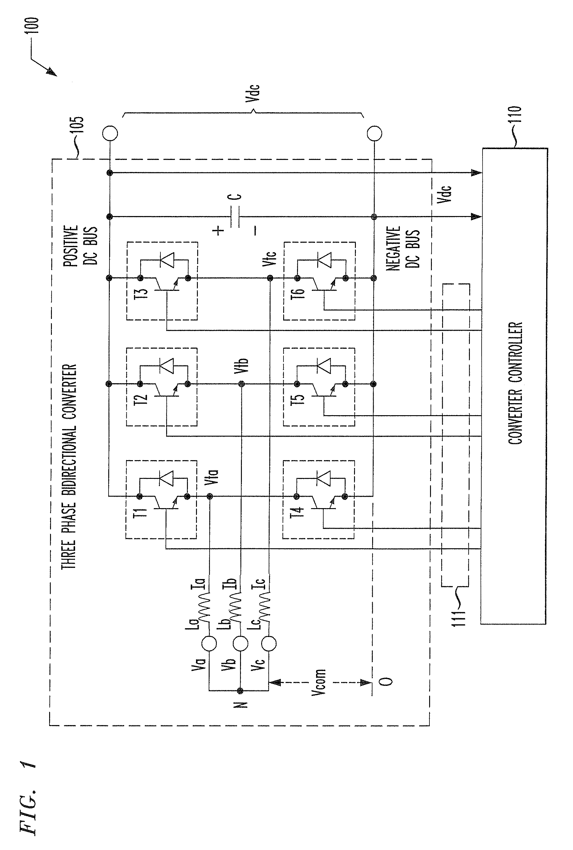 Modulation controller, method of controlling and three phase converter system employing the same
