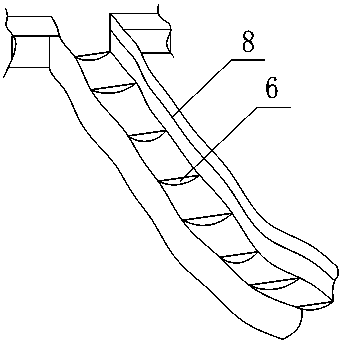 Folding type slide and building formed by same
