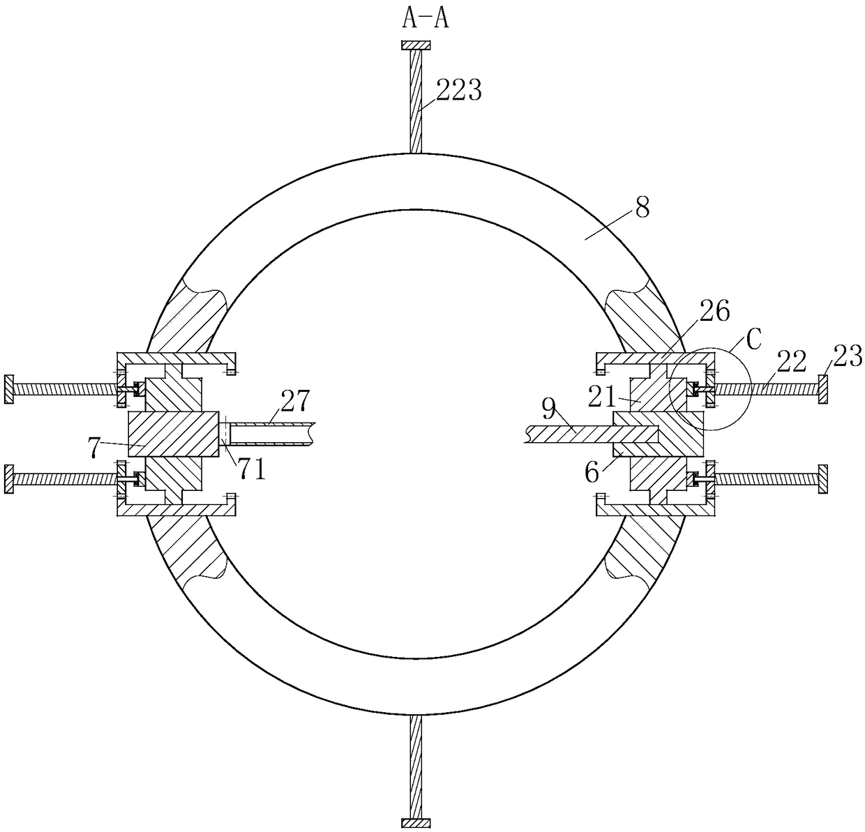 Annular component carburizing and quenching technology