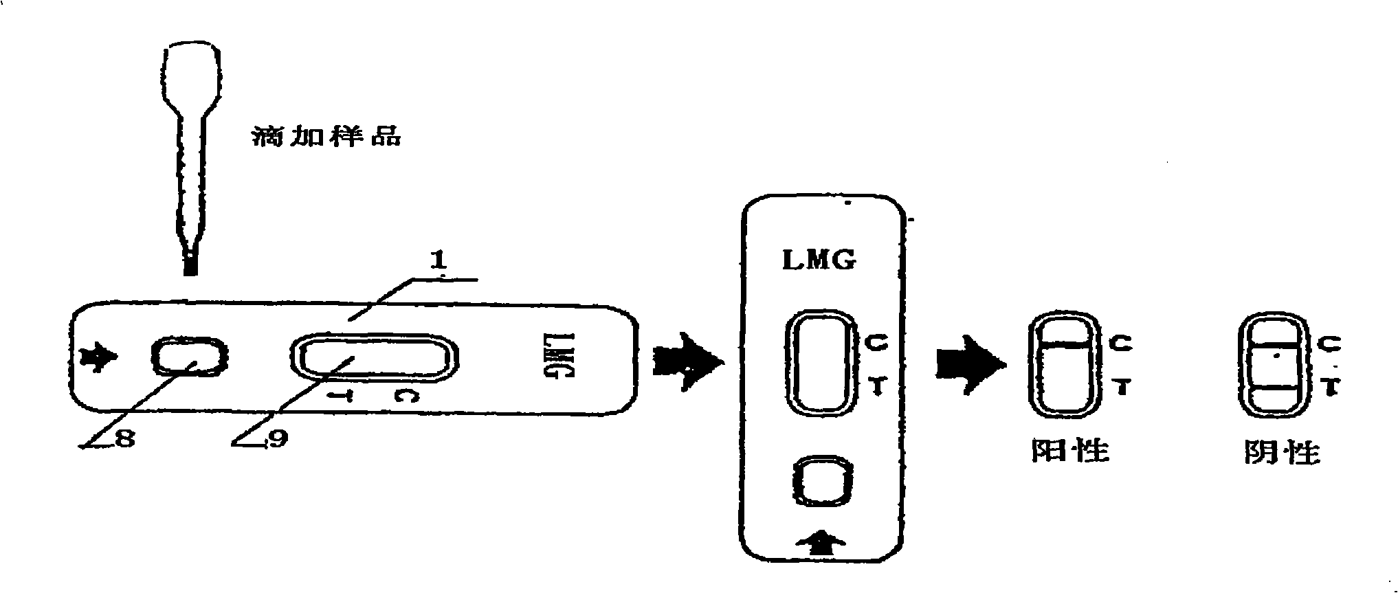 Concealed malachite green gold mark detection test paper box and method for making same