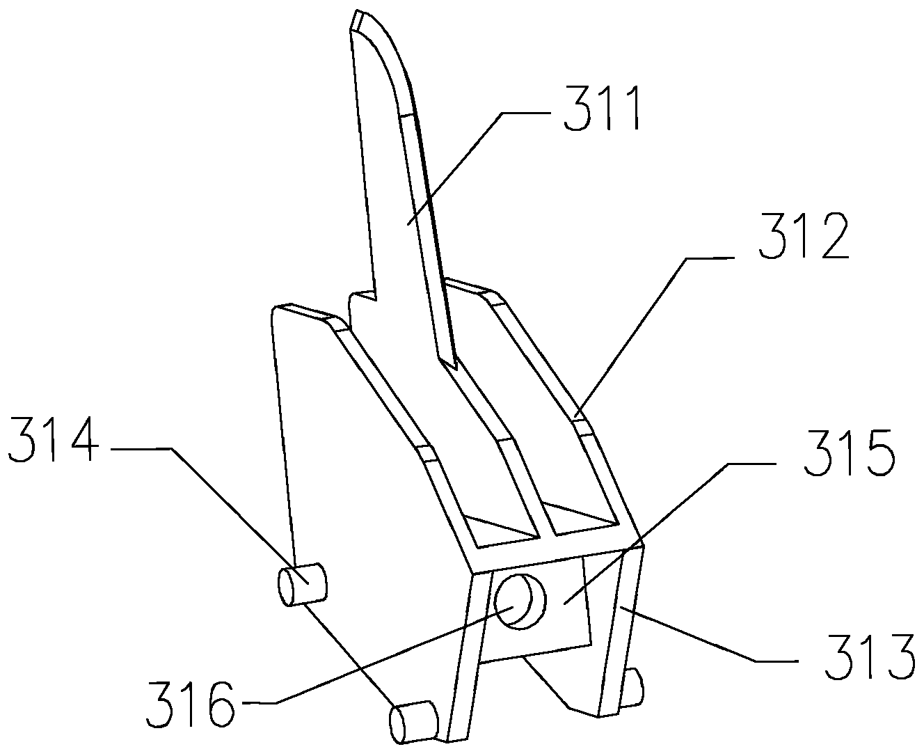 Stitching instrument with cutter and cutter component of stitching instrument with cutter