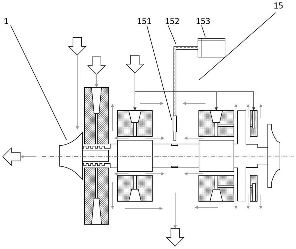 Hydrogen turbine expansion device and method based on gas bearing