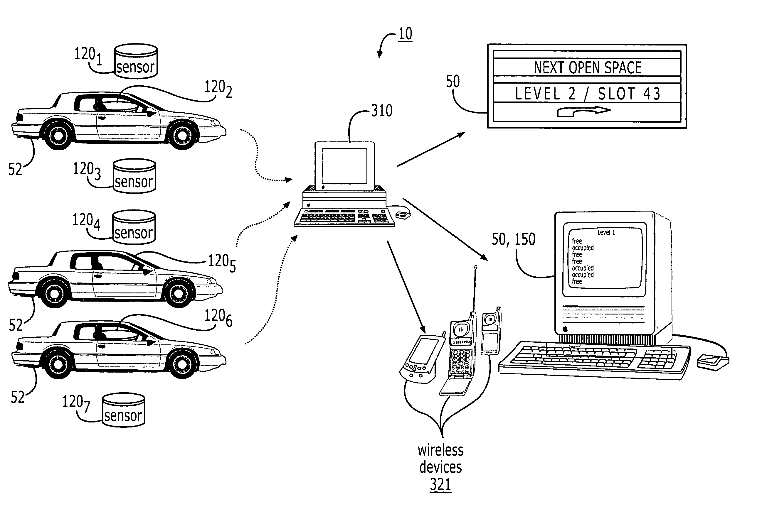 Automated parking director systems and related methods