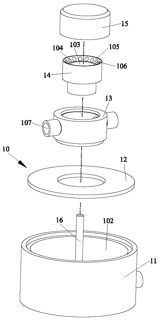 Automatic energy-saving gluing device for horn production