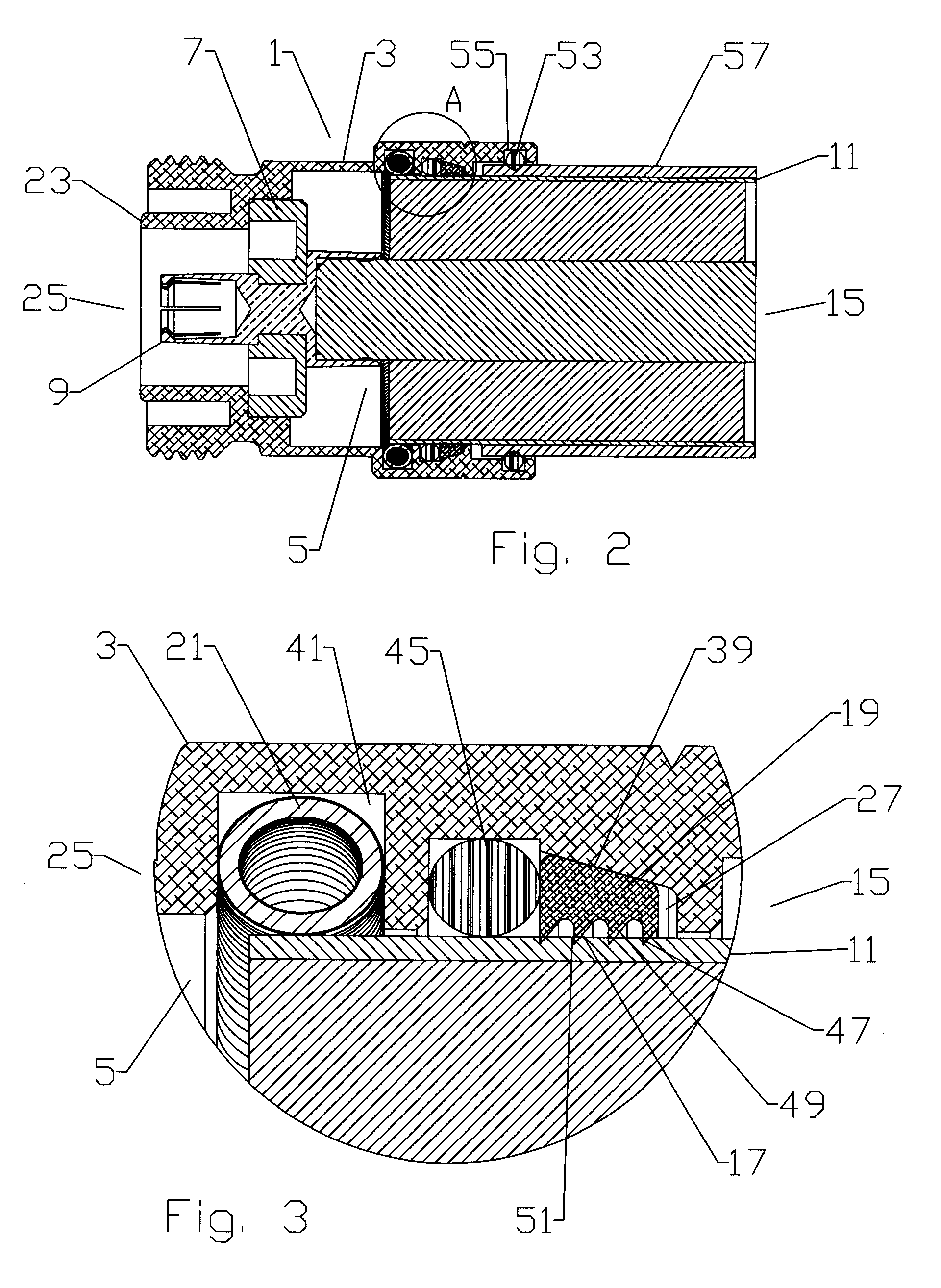 Insertion Coupling Coaxial Connector