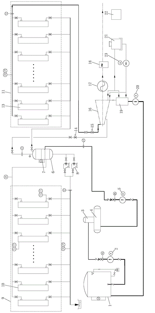 Coke oven raw gas waste heat recovery power generation system and method