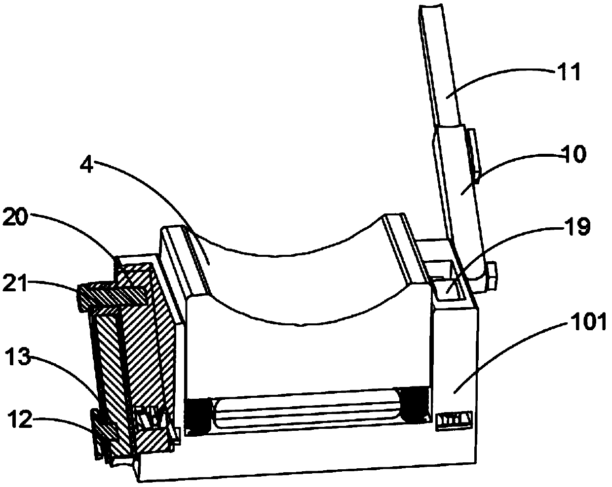 Integrated composite pillow special for ultrasonic department