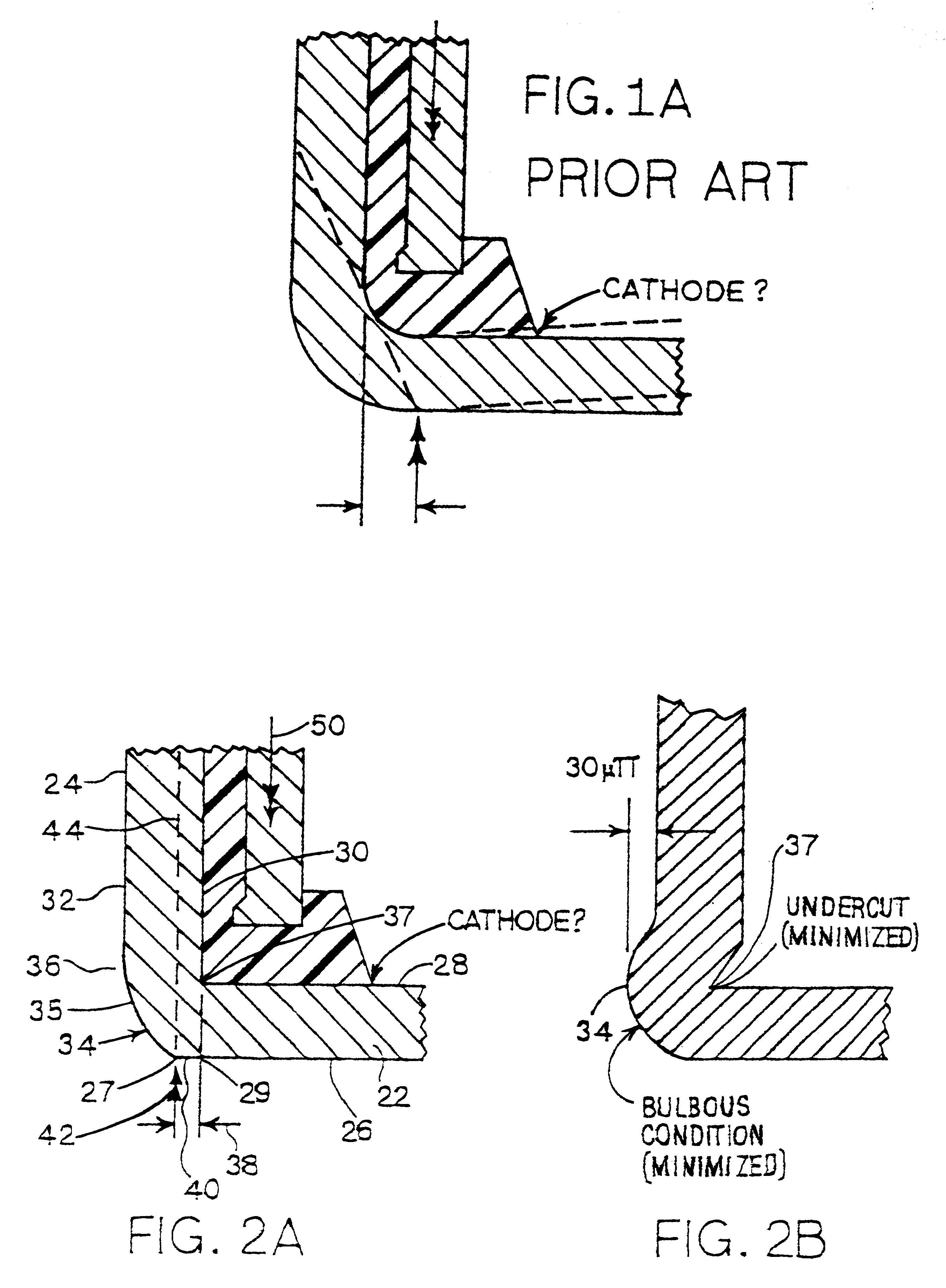 Metal-air cathode can having reduced corner and electrochemical cells made therewith