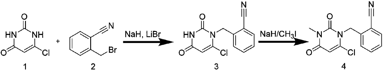 Preparation method of alogliptin intermediate