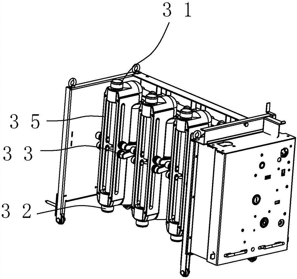 Longitudinal movement type circuit breaker handcart