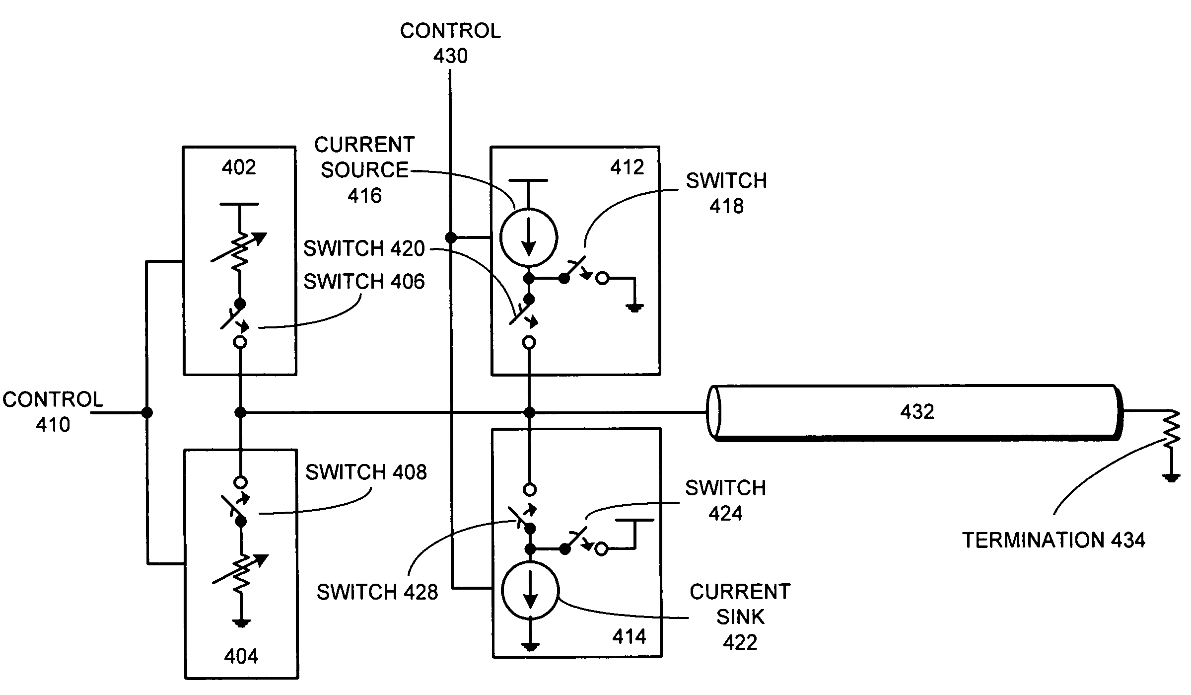 Hybrid voltage/current-mode transmission line driver