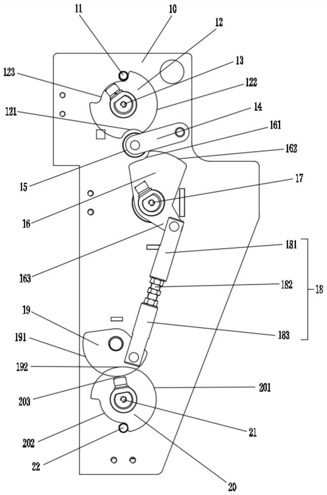 Forced interlock mechanism at the rear of the vacuum cabinet