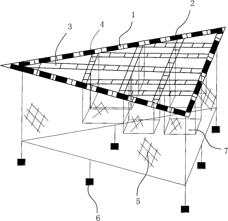 Flow-dividing flow-reducing device applied to facility fishery