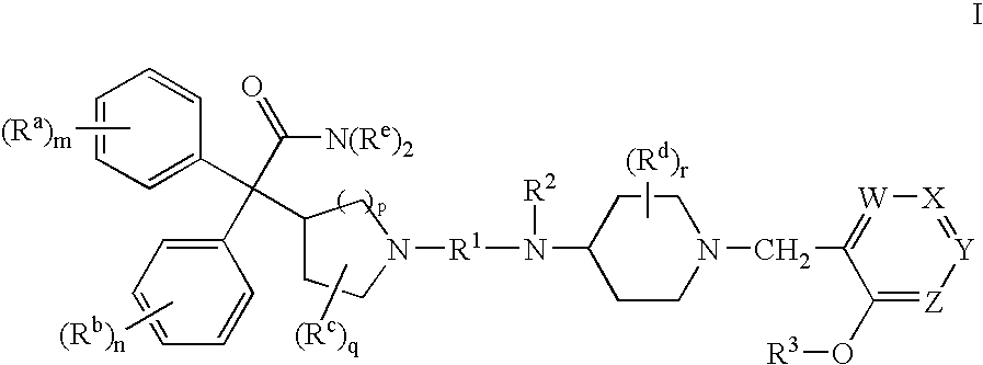 Substituted 4-amino-1-benzylpiperidine compounds