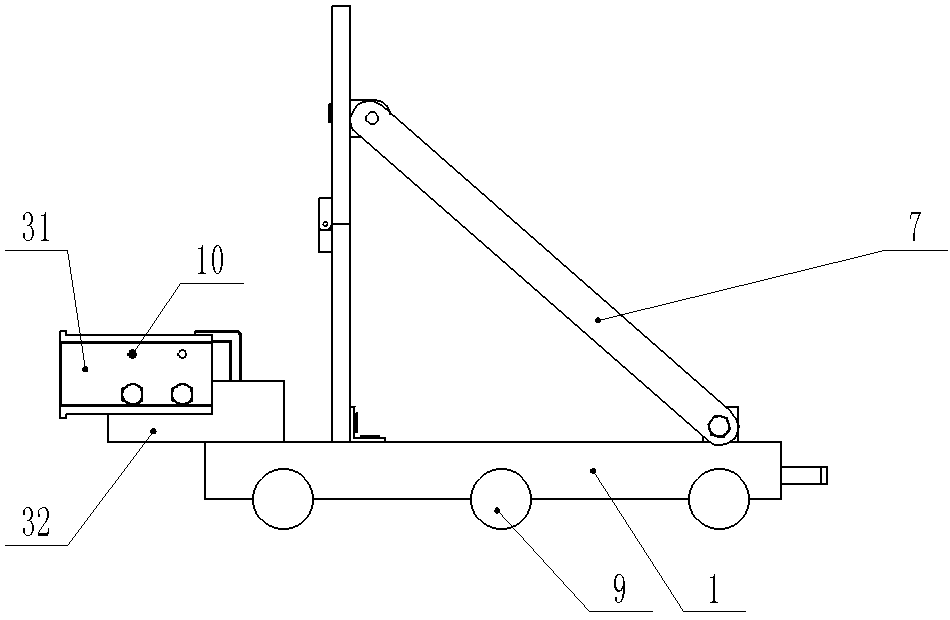 Foldable 10kV central cabinet electric inspection trolley