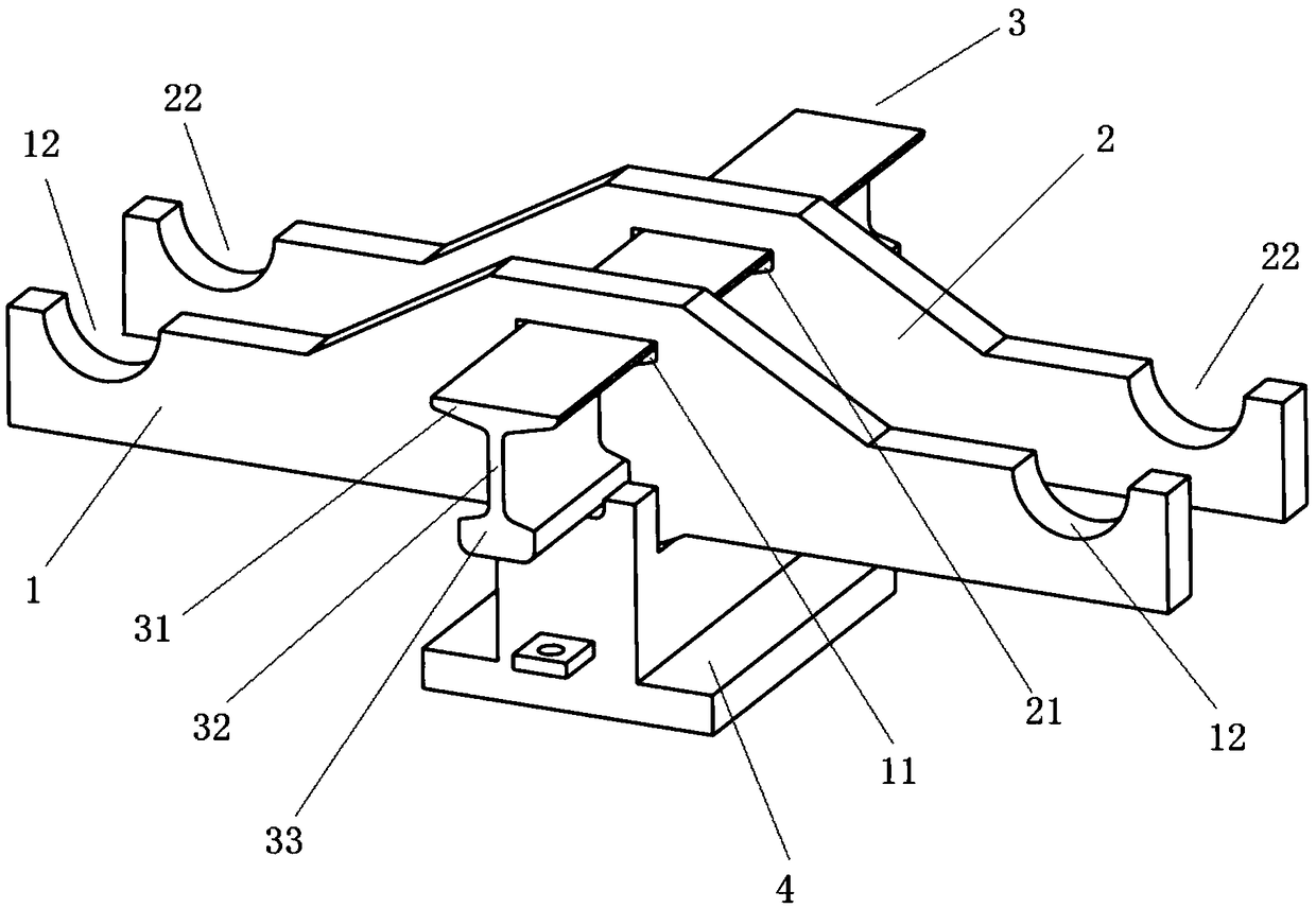 Steel rail torsion tool used for steel rail torsion and steel rail manufacturing device