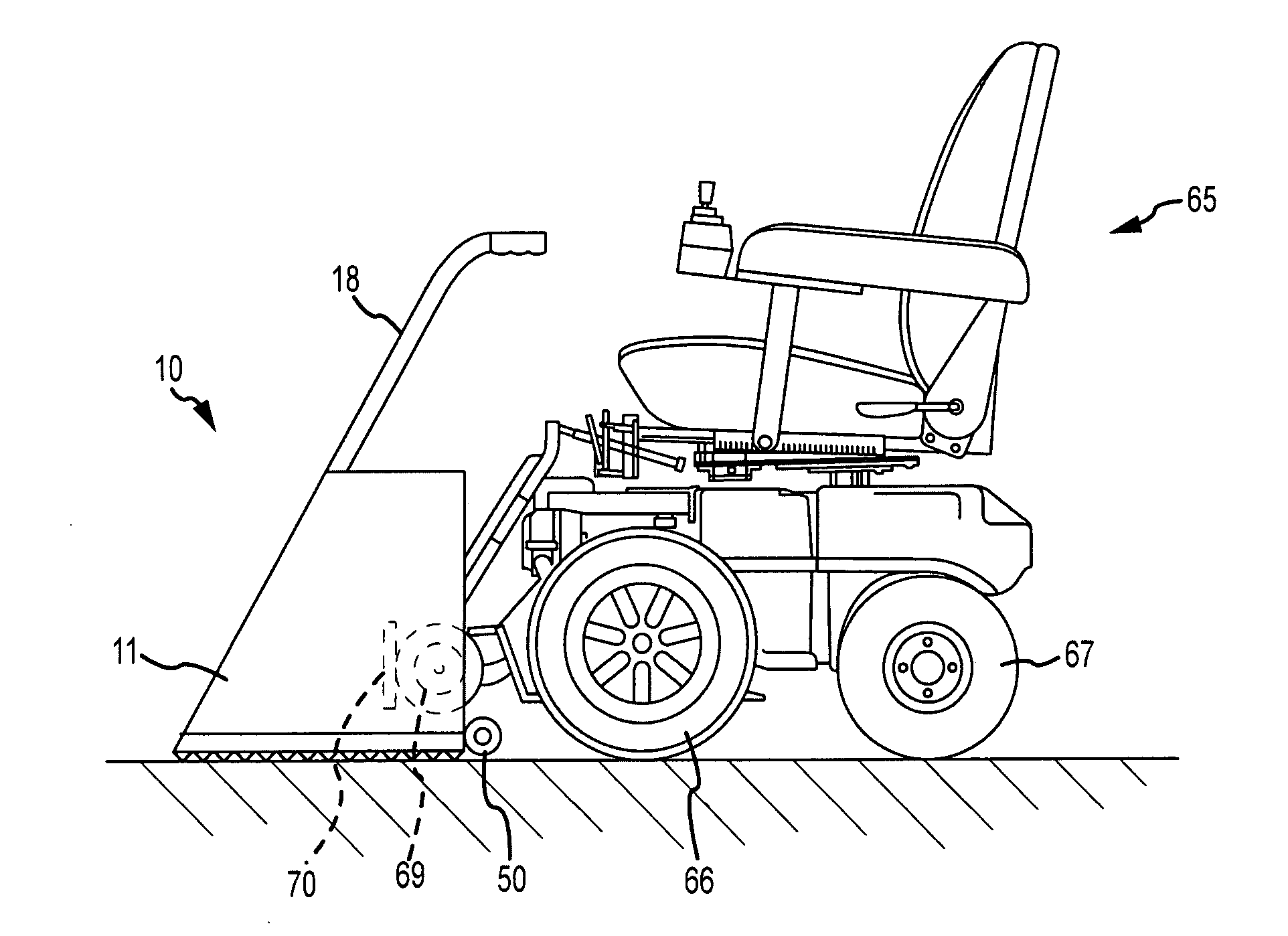 Snowplow for use with a motorized wheelchair