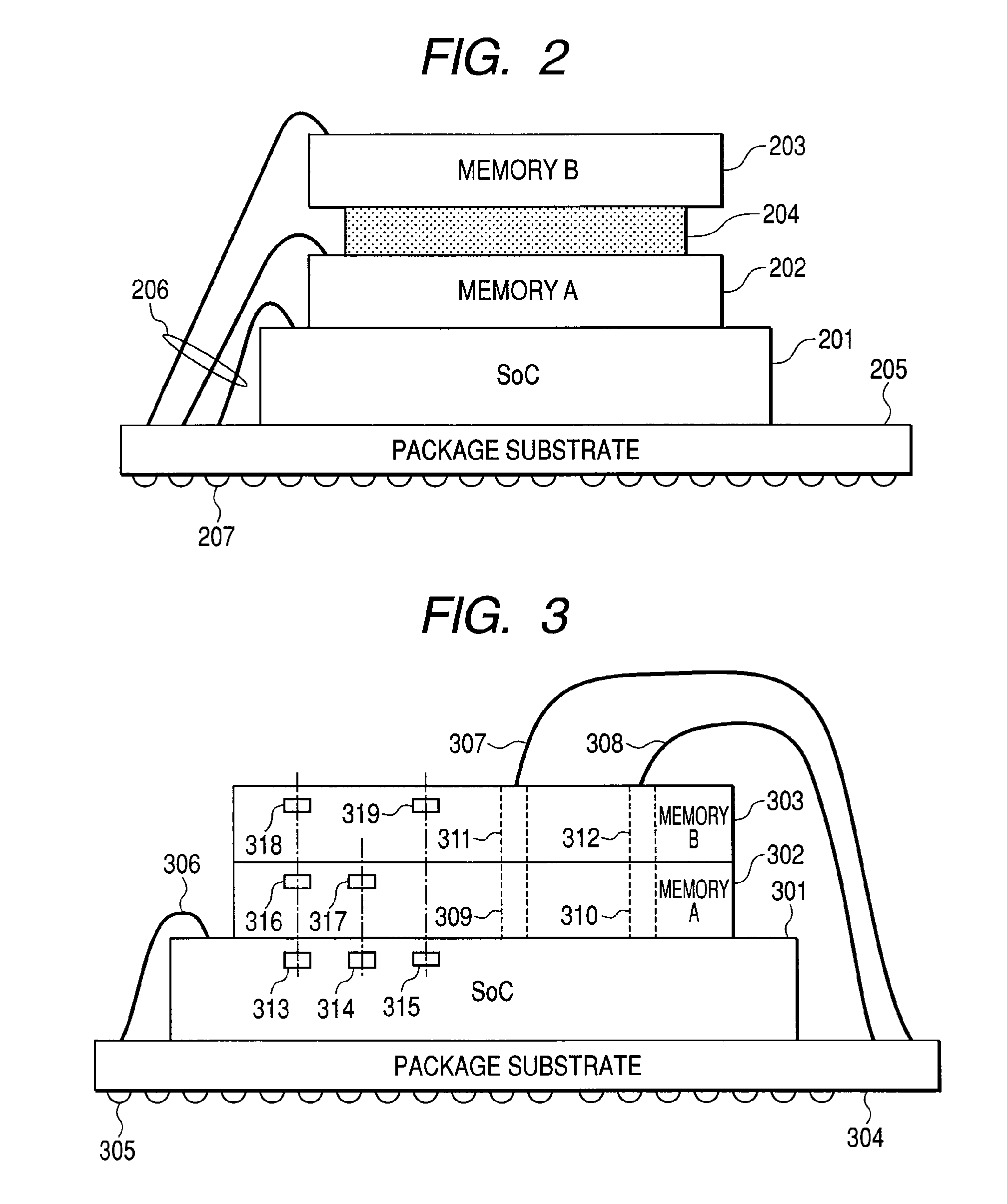 Semiconductor device with offset stacked integrated circuits