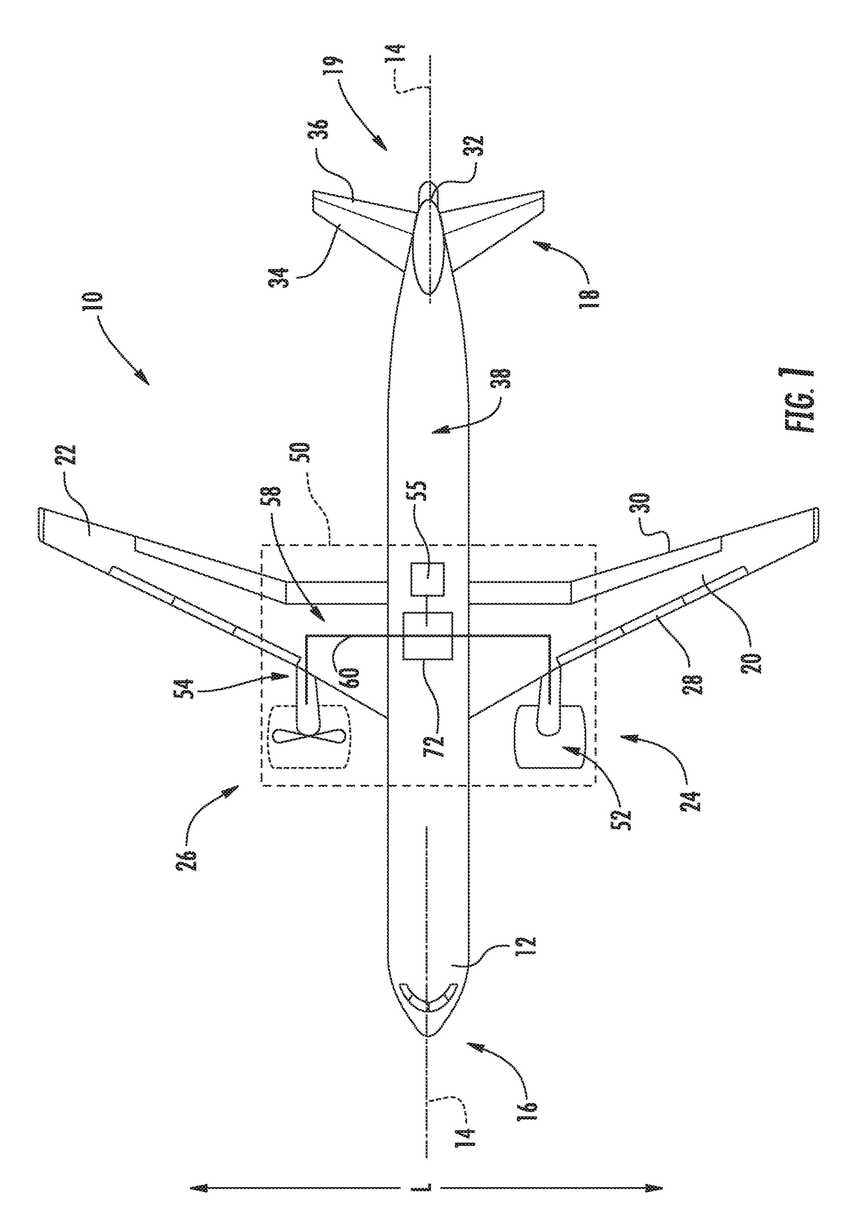 Hybrid-electric propulsion system for an aircraft