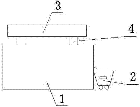 Inclined punch press falling material collecting box