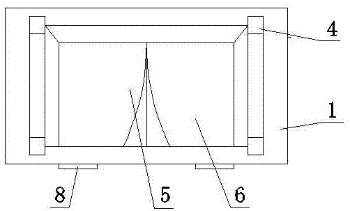 Inclined punch press falling material collecting box