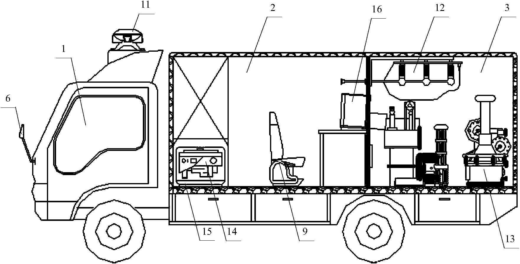 Loading vehicle for high-voltage cable maintenance equipment