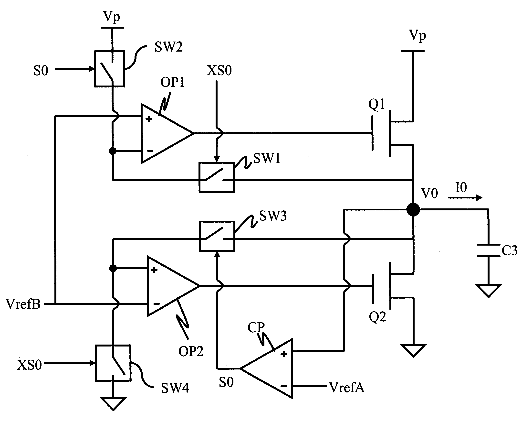 Dual loop voltage regulation circuit of power supply chip